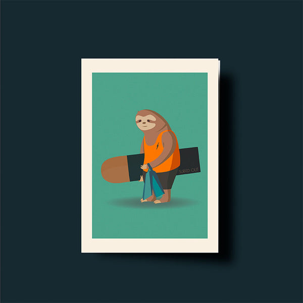 Surfed Out Greeting Card