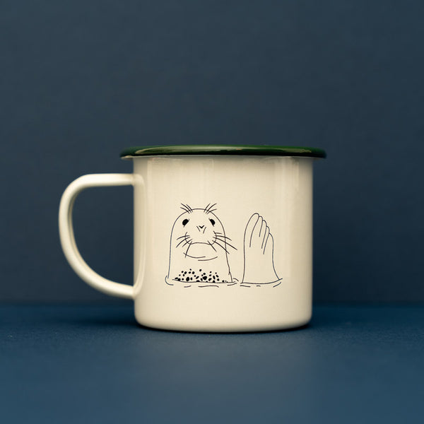 Friendly Seal Enamel Mug