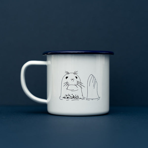 Friendly Seal Enamel Mug