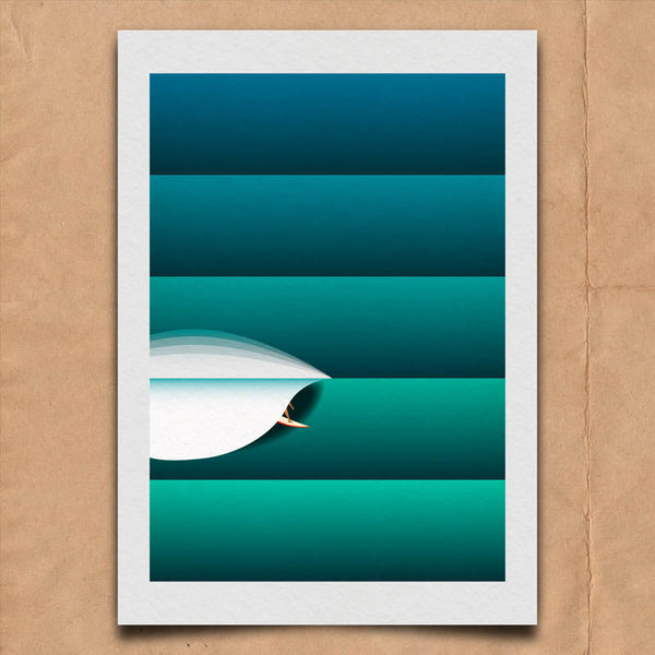 Super Seconds - Green Lines Surf Art Print