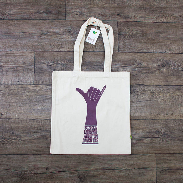 Shaka Surf Themed Tote Bag