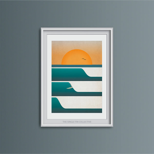 Super Seconds - Sunset Surf Art Print